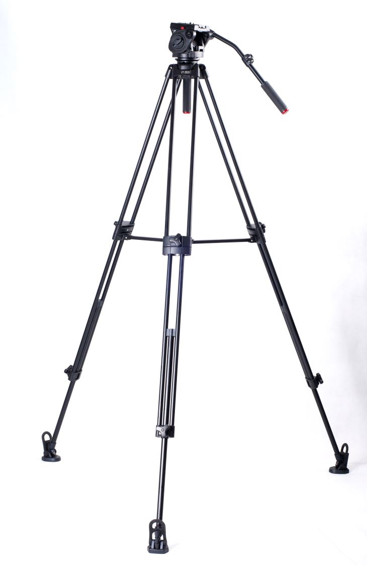 KINGJOY VT-3500 + VT-3530 Aluminiowy statyw do kamer wideo z 360-stopniową panoramiczną głowicą